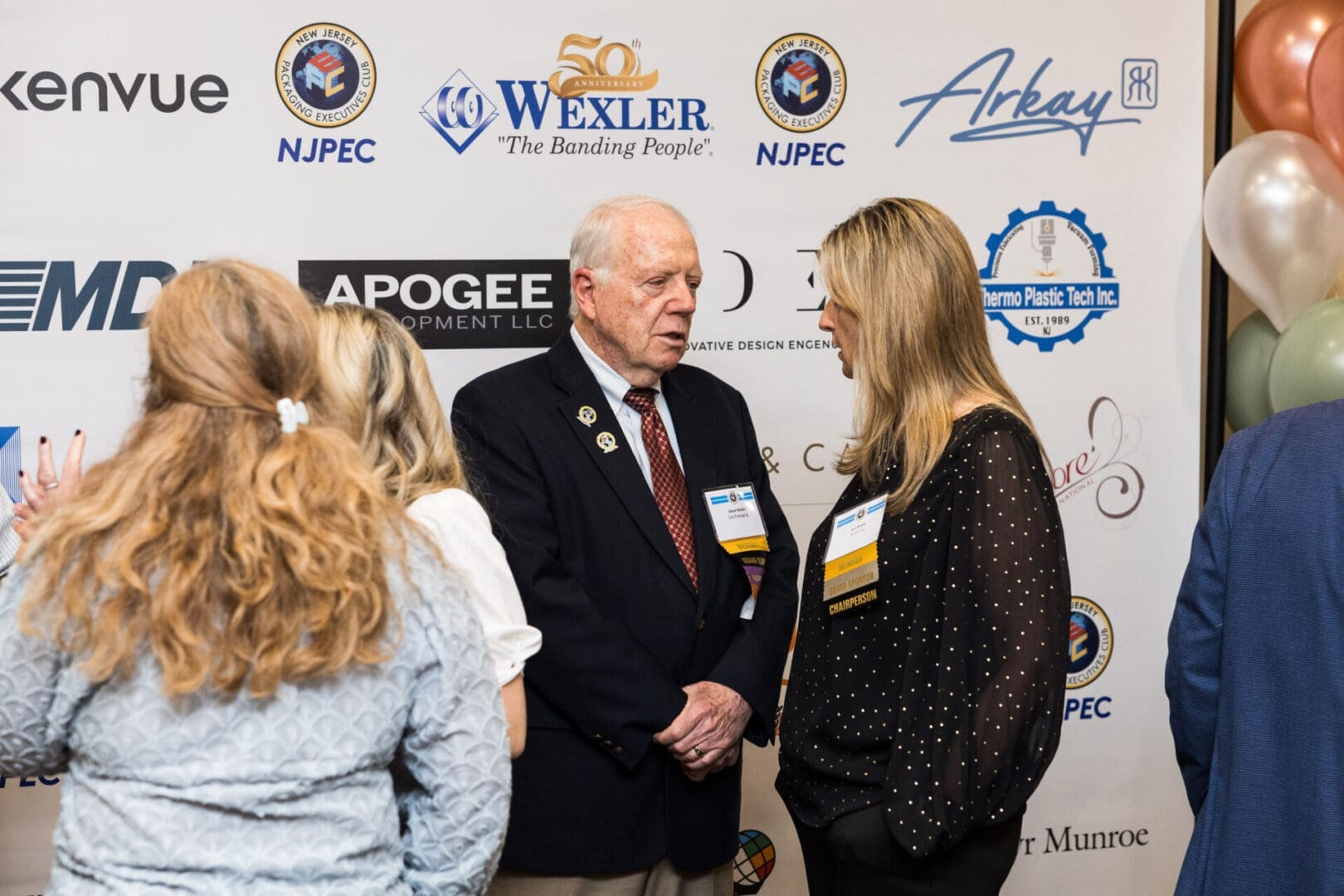 NJMEP 50th Anniversary Gala attendees converse.