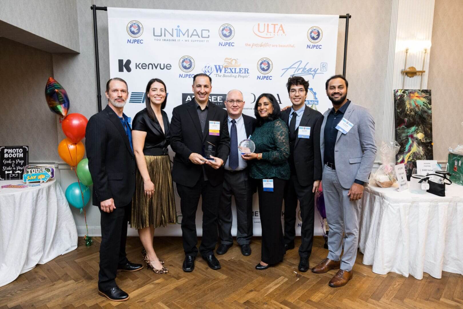 Group photo at a celebratory event.